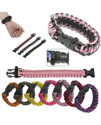 Whistle paracord survival bracelet